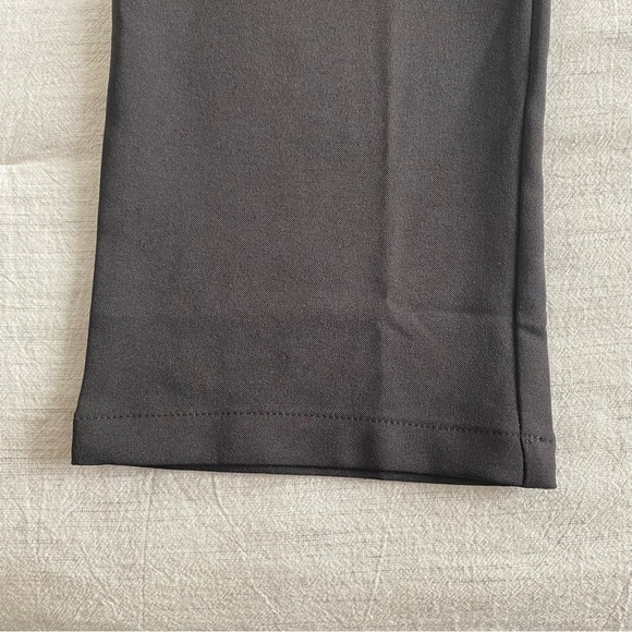 Black Paper Bag High Waist Tie Trouser Pants Straight Leg Work Casual Small - Picture 7 of 8